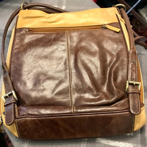 Genuine Leather Purse Shoulder Bag with Adjustable Handle Joanel Elle Canada - Picture 2 of 8